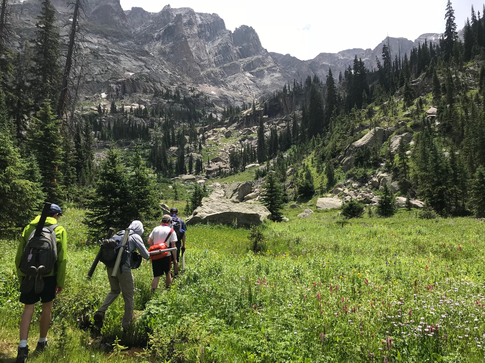 Hiking in the mountains