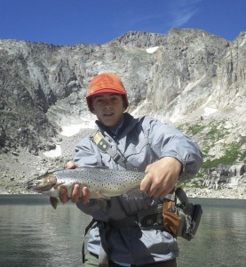 Hiking two days into the backcountry of Rocky Mountain National Park on our Rocky Mountain Explorer trip will bring you to a high alpine lake where monster Greenback Cutthroat like this one cruise the depths. 