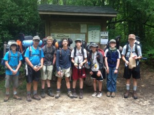 Our group ready to hit the trail. 