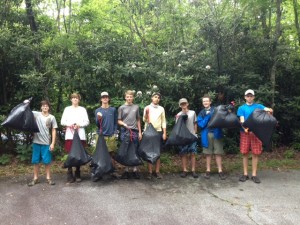 Just a fraction of the trash we helped clean up from some native brook trout streams. 