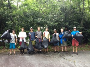 Just a fraction of the trash we helped clean up from some native brook trout streams.