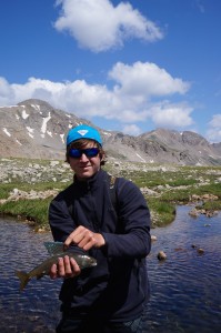 Patrick showing of his Arctic Grayling