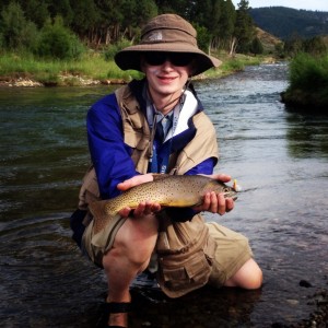 Max with one of the 16+ Yellowstone Cutthroat that fell for our flies. 