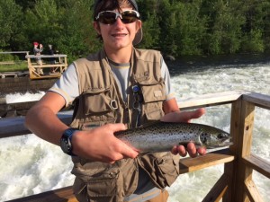 We caught more salmon in the 12-20 inch class than we could count. Their tendency for jumping when hooked added lots of excitement. 