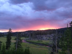 Sun setting on a beautiful day in the Slough Creek backcountry. It is hard to fine a more scenic place to catch trophy trout. 