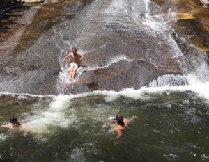 Sliding into 55 degree water is the perfect way to cool off after a long day in the heat. 