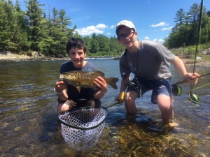 The first fish of the backcountry was a massive smallmouth!