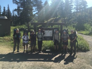 The first group ready to hit the trail in search of some Slough Creek trophies.