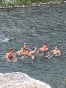 Where the Boiling River (aptly named for its near boiling hot water) meets the cold Gardner River is a perfect place to soak after a long day of fishing.