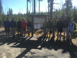 Getting ready to make the 3 mile day hike into Greeb Lake in search of some native Grayling. 