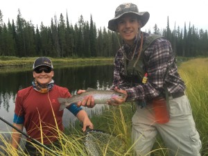 One of dozens of fat rainbows we pulled out of the confluence pool. 