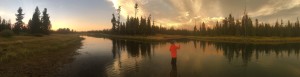 Evenings provided nonstop dry fly action along with some outstanding sunsets.