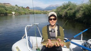 Pulling trout from the Arkansas River.
