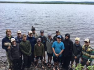 Saying goodbye to our campsite on Indian Pond. 