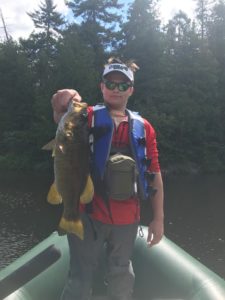Brett with a monster smallmouth from the West Outlet