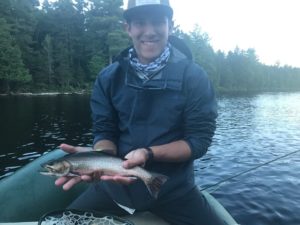 The evening hatch near our campsite on the East Outlet produced some nice brook trout and salmon. 