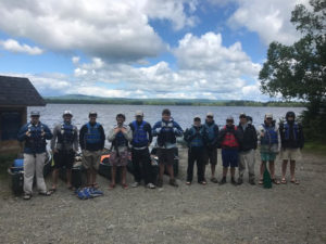 The group getting ready for their first backcountry trip.